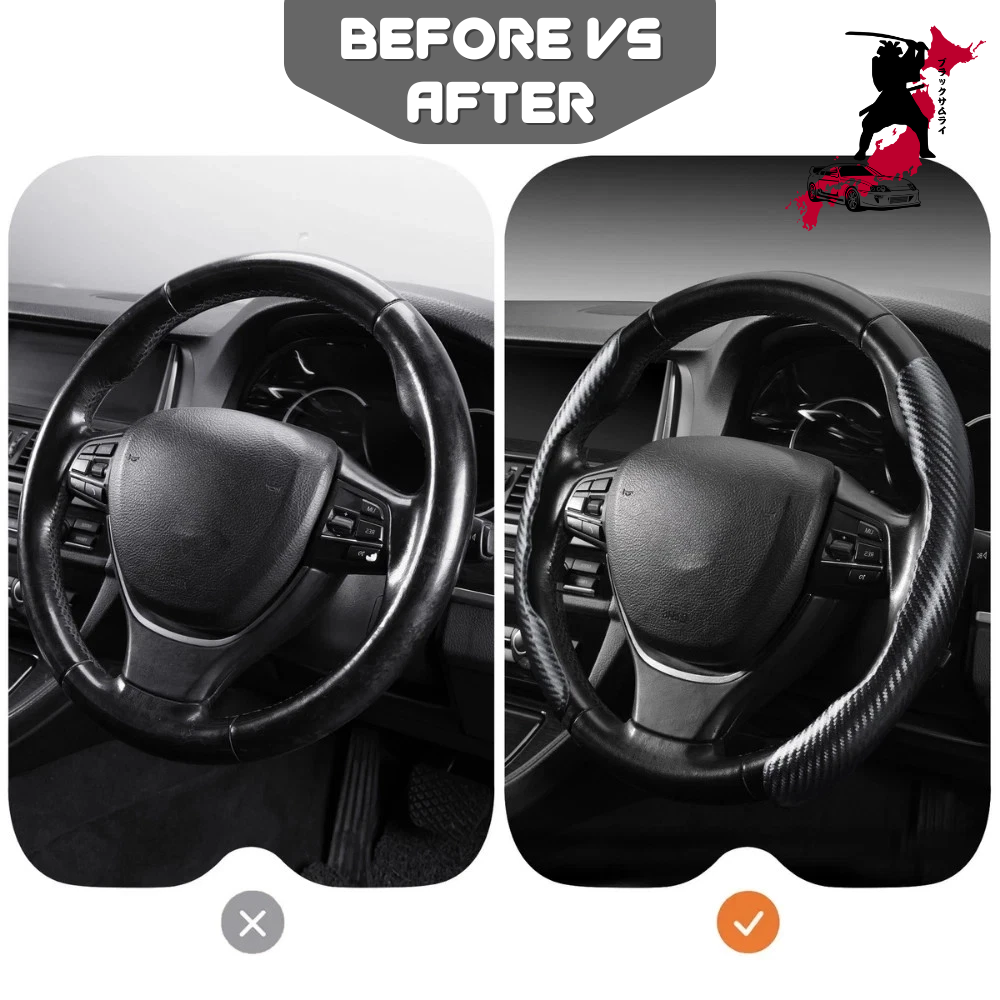 Black Samurai Segmented Steering Wheel Cover for Porsche Boxster/Cayman 2005 - 2012 -987