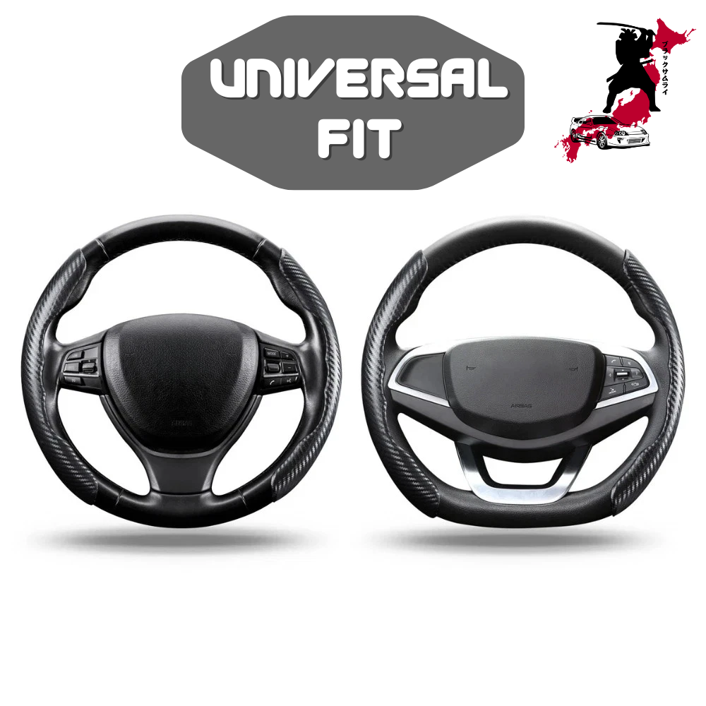 Black Samurai Segmented Steering Wheel Cover for Toyota Tarago 2006 - 2020 (Estima) 7 Seater