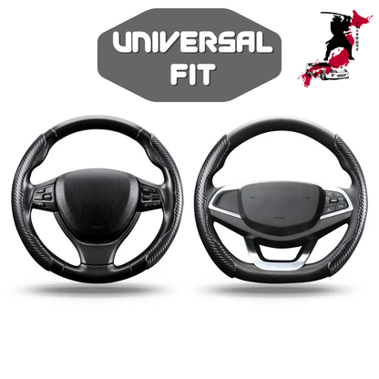 Black Samurai Segmented Steering Wheel Cover for Hyundai Santa Fe Hybrid 2024 - Current (6 Seater)
