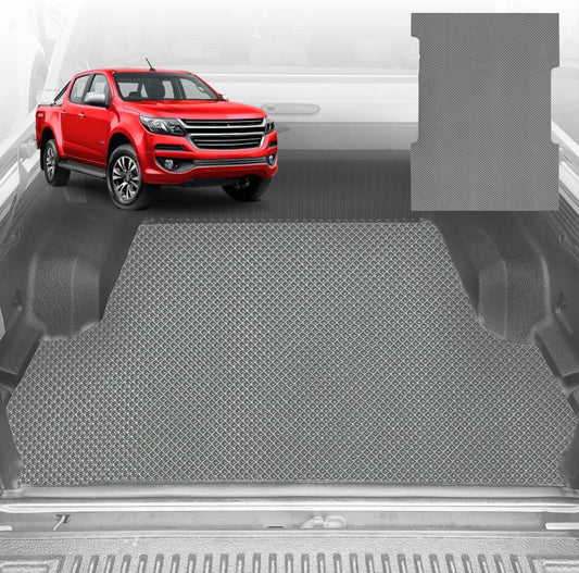 6D Diamond Ute Tub Mat for Holden Colorado Ute Dual Cab VE, VF 2012-2016 (with Factory Plastic tub) - Grey