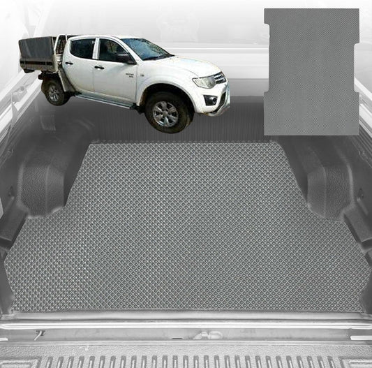 6D Diamond Ute Tub Mat for Mitsubishi Triton Double Cab (ML) 2006-2009 (with Spray On Liner or No Liner) - Grey