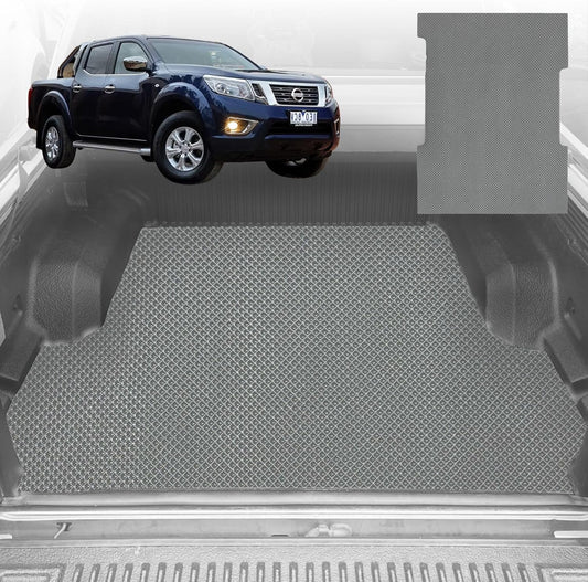 6D Diamond Ute Tub Mat for Nissan Navara King Cab (NP300-D23) 2015-Current (with Spray On Liner or No Liner) - Grey