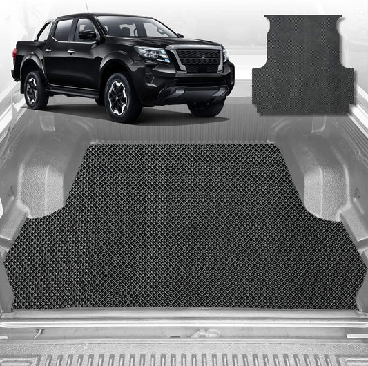 Ute Tub Mat for Nissan Navara Dual Cab NP300/D23 STX W/O Rear Cup 2015-Current (w Plastic Tub Liner)-Grey