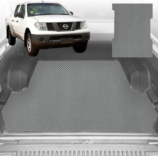 6D Diamond Ute Tub Mat for Nissan Navara (D40-RX) 2005-2015 (with Factory Plastic Tub Liner) - Grey