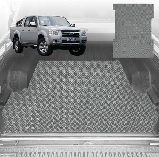 6D Diamond Ute Tub Mat for Ford Ranger (PJ-PK) Super Cab 2006-2011 (with Spray On Liner or No Liner) - Grey