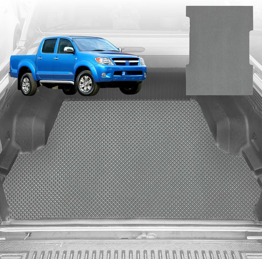 6D Diamond Ute Tub Mat for Toyota Hilux Double Cab 2005-2015 (with Spray on Liner or no Liner)  - Grey