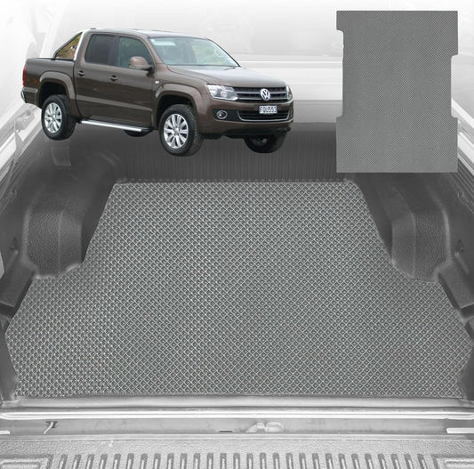 6D Diamond Ute Tub Mat for VolksWagen Amarok Dual Cab 2010-2022 (With Spray On Liner or No Liner) - Grey
