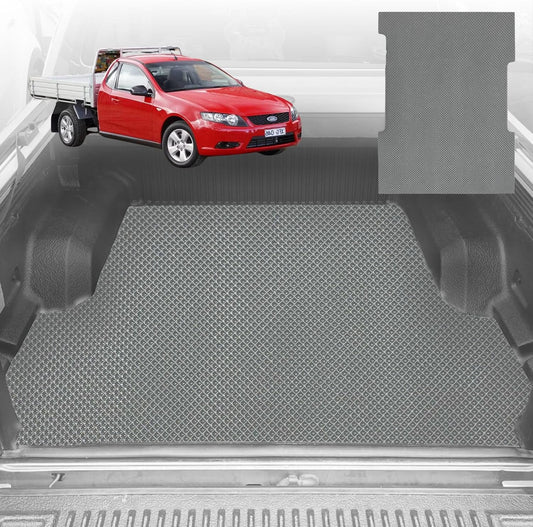 6D Diamond Ute Tub Mat for Ford Falcon Ute Single Cab (FG, fit for FPV models) 2008-2016 - Custom Fit - Grey