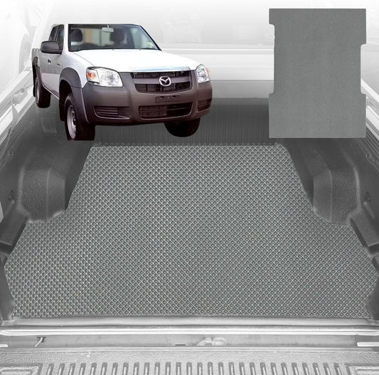 6D Diamond Ute Tub Mat for Mazda BT-50 (J97M) Super Cab 2006-2011 (with Spray On Liner or No Liner) - Grey