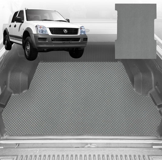 6D Diamond Ute Tub Mat for Holden Rodeo Single Cab 2003-2008 (with Spray On Liner or No Liner) - Grey