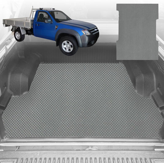 6D Diamond Ute Tub Mat for Ford Ranger (PJ-PK) Single Cab 2006-2011 (with Spray On Liner or No Liner) - Grey