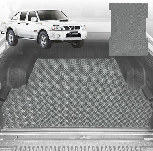 6D Diamond Ute Tub Mat for Nissan Navara Dual Cab (DX/D22 STR) 1997-2018 D22T - Custom Fit - Grey