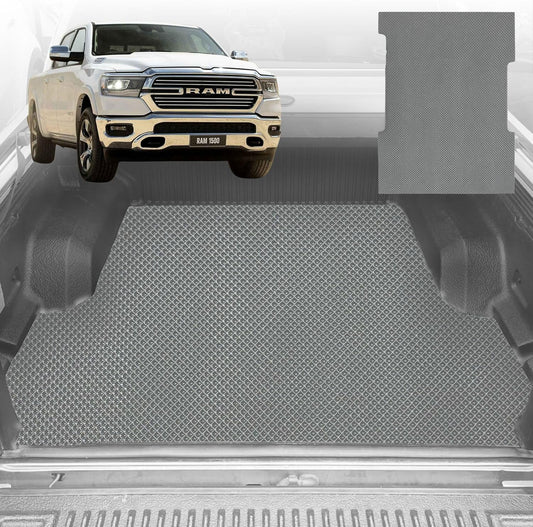 6D Diamond Ute Tub Mat for RAM 1500 Laramie (DT) 2019-Current Without rambox 6ft 4in Bed Length - Grey