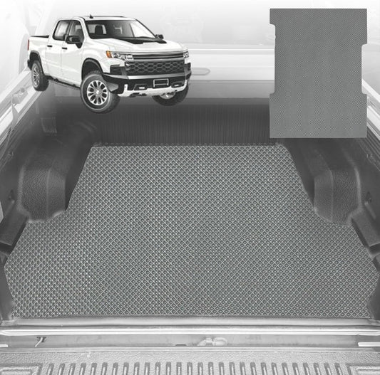 6D Diamond Ute Tub Mat for Chevrolet Silverado (GMT T1XX) 2019-Current 6ft 10in Bed Length - Grey