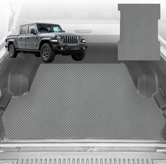 6D Diamond Ute Tub Mat for Jeep Gladiator JT 2020-Current (With Spray On Liner or No Liner) - Grey