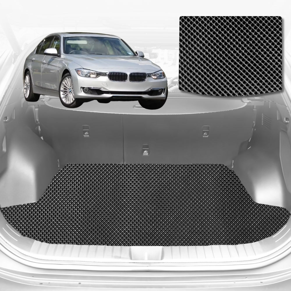 6D Diamond Car Boot Mat for BMW 3 Series (F30 F31)2011-2018 Wagon | Heavy Duty Carpet Liner