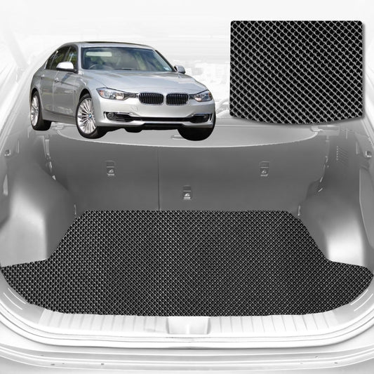 6D Diamond Car Boot Mat for BMW 3 Series Sedan/Touring (E90 E91)2005-2012-Cargo Mat-Black-Outback GT