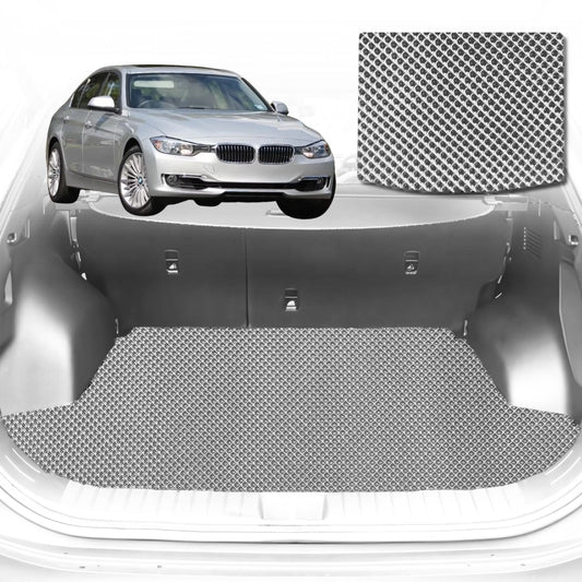 6D Diamond Car Boot Mat for BMW 3 Series Sedan/Touring (E90 E91)2005-2012-Cargo Mat-Grey-Outback GT