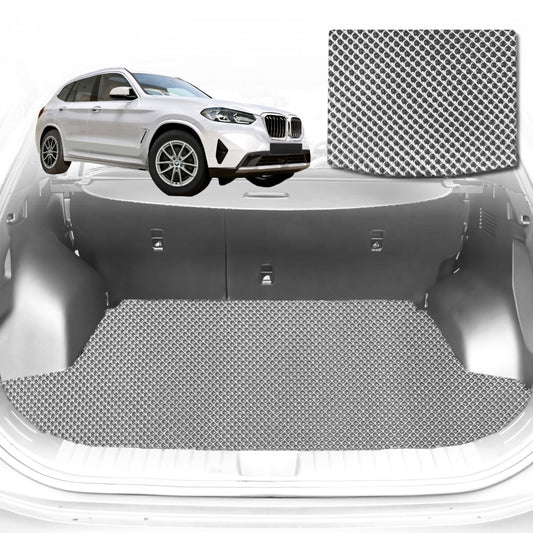 6D Diamond Car Boot Mat for BMW X3 (G01)2018-Current-Cargo Mat-Grey-Outback GT