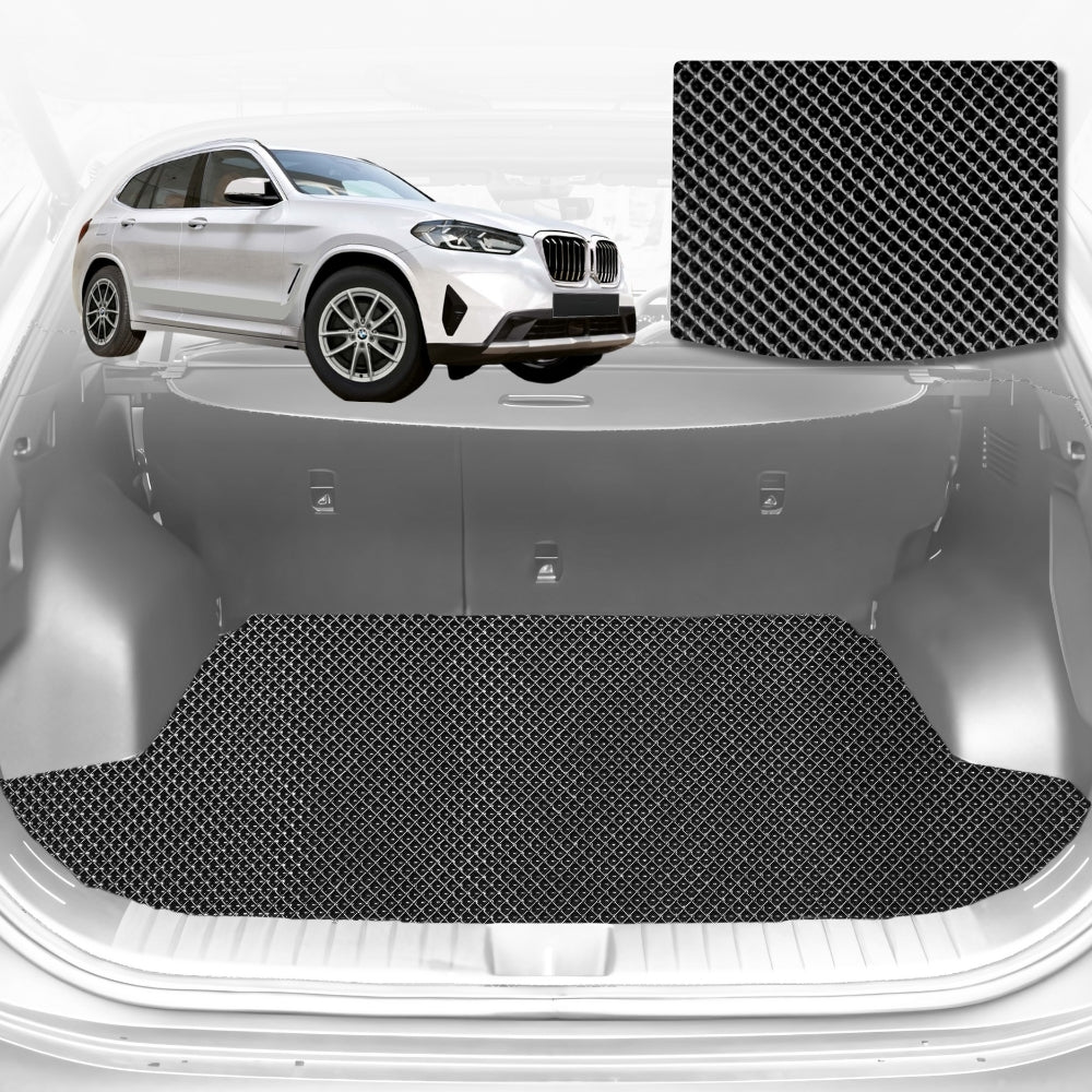 6D Diamond Car Boot Mat for BMW X3 (G01)2018-Current-Cargo Mat-Black-Outback GT