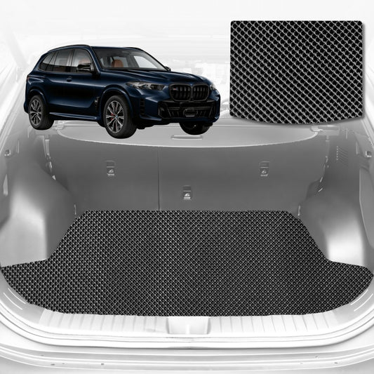 6D Diamond Car Boot Mat for BMW X5 (F15 F85)2013-2018 (3rd Row folded/5 seater) | Heavy Duty Carpet Liner