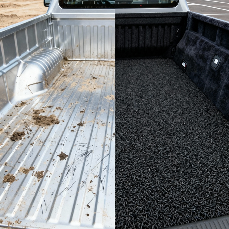 Honeycomb UTE Tub Mat Tray Liner for Mazda BT-50 Dual Cab 2011 - 2020 (UP UR) - Black