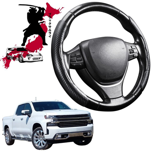 Black Samurai Segmented Steering Wheel Cover for Chevrolet Silverado 2019 - Current (GMT T1XX)