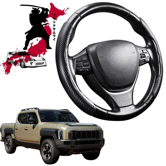 Black Samurai Segmented Steering Wheel Cover for Kia Tasman 2025 - Current