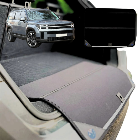 Rear Cargo Boot Bumper Protector for Hyundai Santa Fe Hybrid 2024 - Current (6 Seater) - XL (98 x 55) - Black