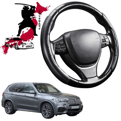 Black Samurai Segmented Steering Wheel Cover for BMW X5 2013 - 2018 (F15 F85)