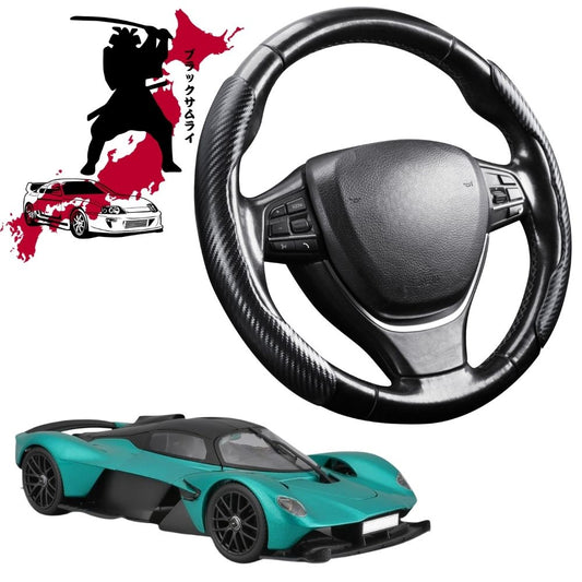 Black Samurai Segmented Steering Wheel Cover for Aston Martin Valkyrie 2022 - Current (AM-RB 001/Nebula)