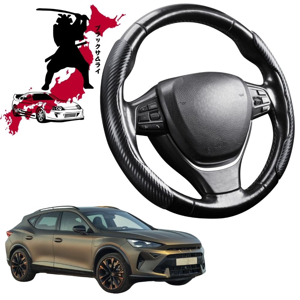 Black Samurai Segmented Steering Wheel Cover for Cupra Formentor 2020 - Current