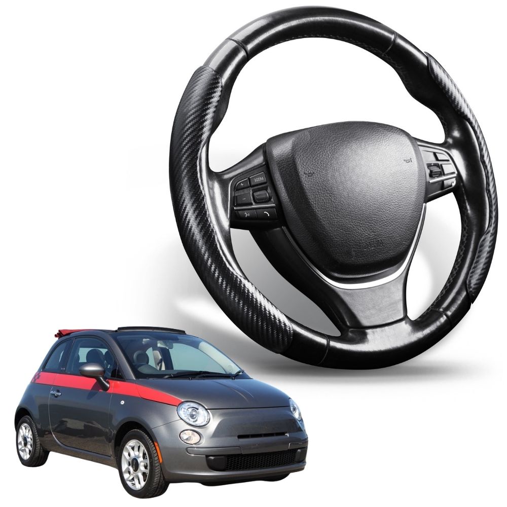Segmented Steering Wheel Cover for FIAT 500 500c 2007 - 2012