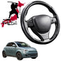 Black Samurai Segmented Steering Wheel Cover for FIAT 500 500c 2021 - Current