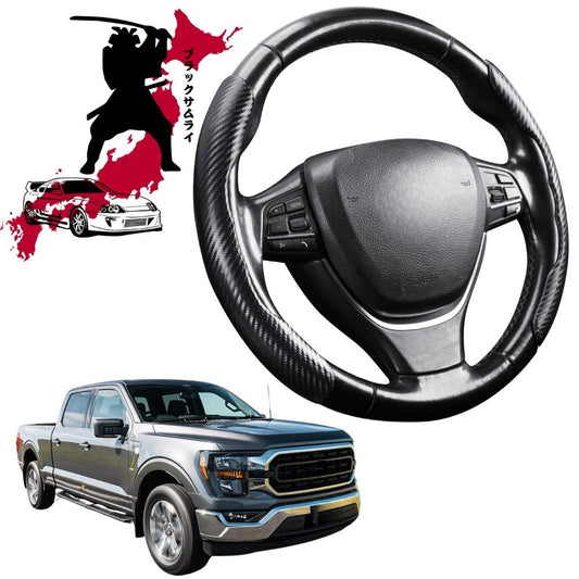 Black Samurai Segmented Steering Wheel Cover for Ford F-150 XLT 2023 - Current (SWB LWB)