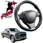 Black Samurai Segmented Steering Wheel Cover for Ford F-150 XLT 2023 - Current (SWB LWB)