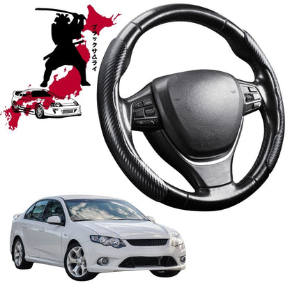 Black Samurai Segmented Steering Wheel Cover for Ford Falcon 2008 - 2014 (FG, fit for FPV models)