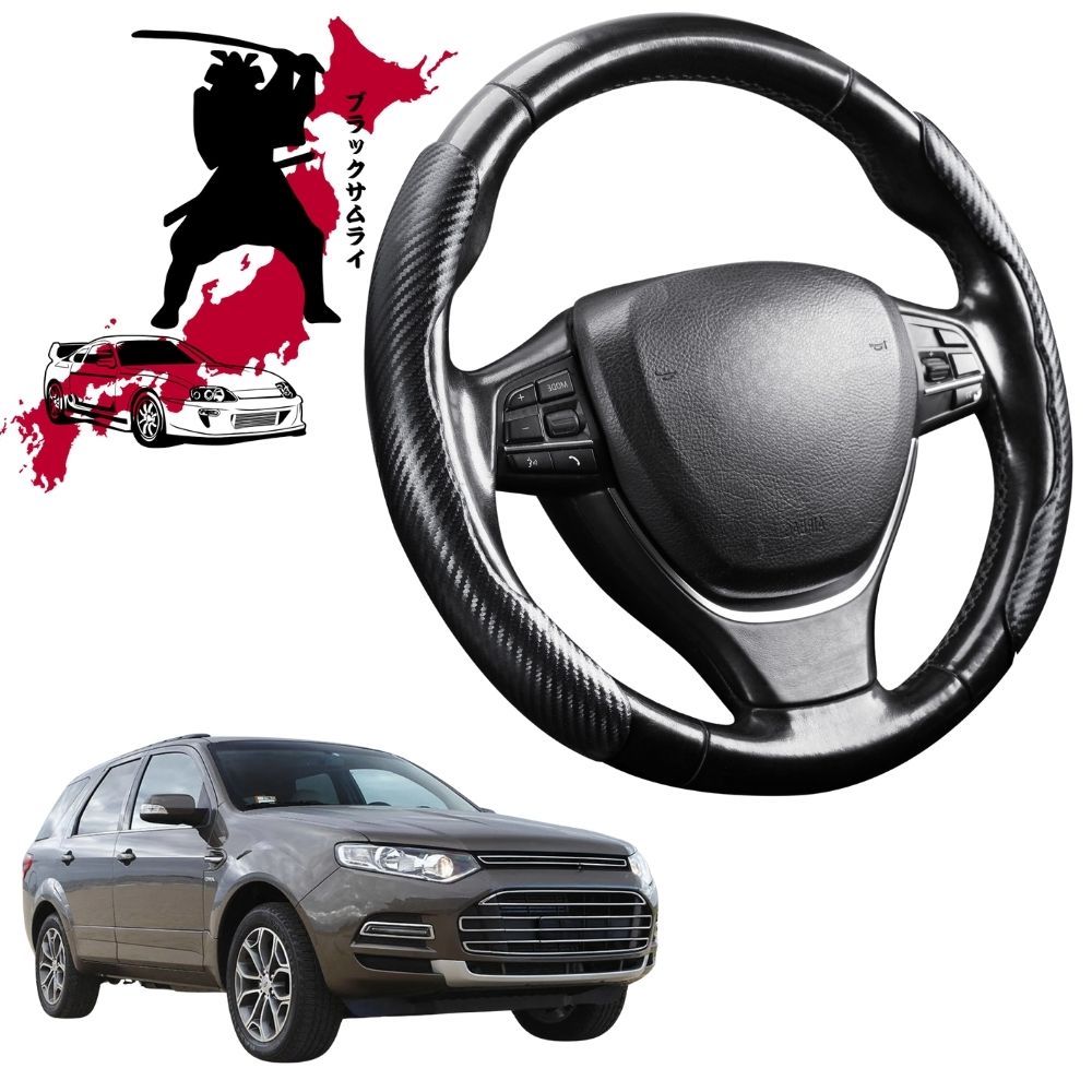 Black Samurai Segmented Steering Wheel Cover for Ford Territory 2011 - 2016 SZ