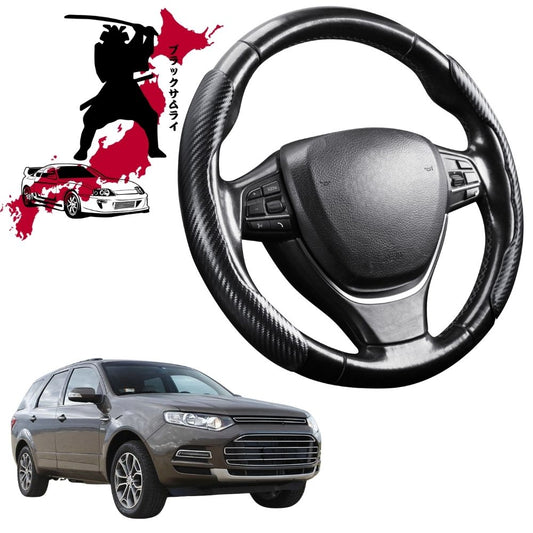 Black Samurai Segmented Steering Wheel Cover for Ford Territory 2011 - 2016 SZ