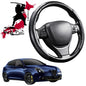 Black Samurai Segmented Steering Wheel Cover for Alfa Romeo Giulietta Auto 2010 - 2020