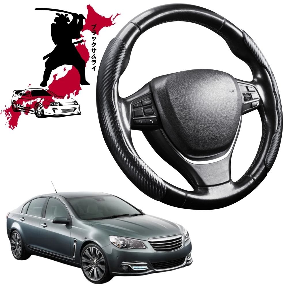 Black Samurai Segmented Steering Wheel Cover for Holden Caprice 2013 - 2017 (WN)