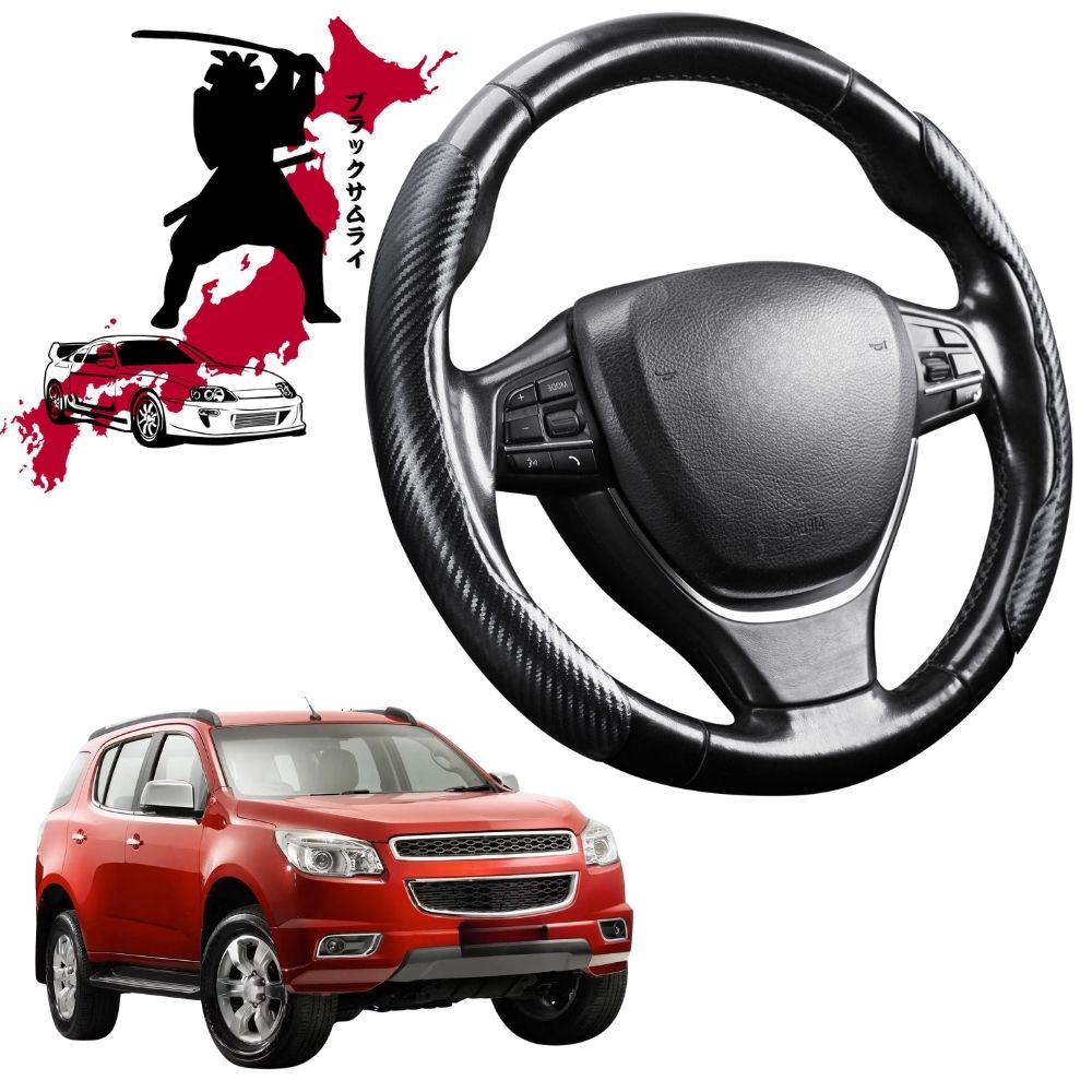 Black Samurai Segmented Steering Wheel Cover for Holden Colorado 7 2012 - 2020 RG
