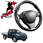 Black Samurai Segmented Steering Wheel Cover for Holden Colorado Ute Single Cab 2012 - 2016 RG, VF