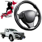 Black Samurai Segmented Steering Wheel Cover for Holden Colorado Ute Single Cab 2017 - 2020 (RG)