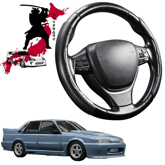 Black Samurai Segmented Steering Wheel Cover for Holden Commodore 1978 - 1988 (VB VC VH VK VL)