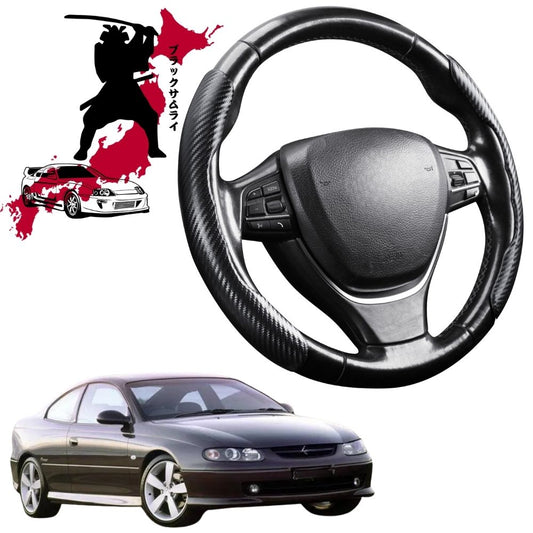 Black Samurai Segmented Steering Wheel Cover for Holden Monaro 2001 - 2006 V2, VZ