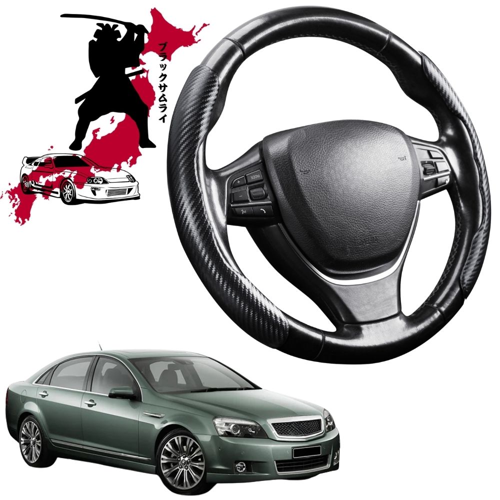 Black Samurai Segmented Steering Wheel Cover for Holden Statesman 2013 - 2017 (WN)