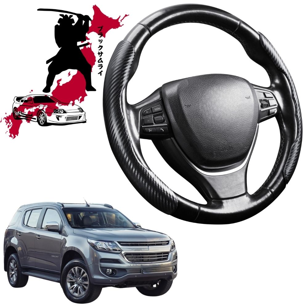 Black Samurai Segmented Steering Wheel Cover for Holden Trailblazer 2016 - 2020 RG