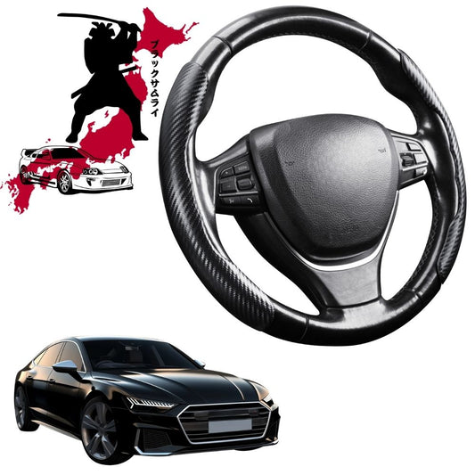 Black Samurai Segmented Steering Wheel Cover for Audi A7 S7 2010 - 2018 (C7)