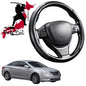 Black Samurai Segmented Steering Wheel Cover for Hyundai i45 2010 - 2014 YF